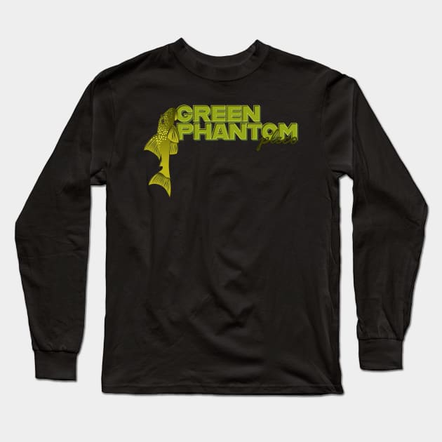 Green Phantom Pleco Long Sleeve T-Shirt by Robomonster Graphics